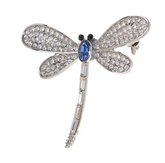 Equilibrium Sparkle Dragonfly Silver Brooch